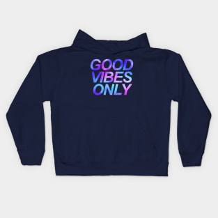 Watercolor Good Vibes Only Kids Hoodie